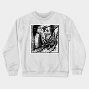 Kickflipping the Croc Pit Crewneck Sweatshirt